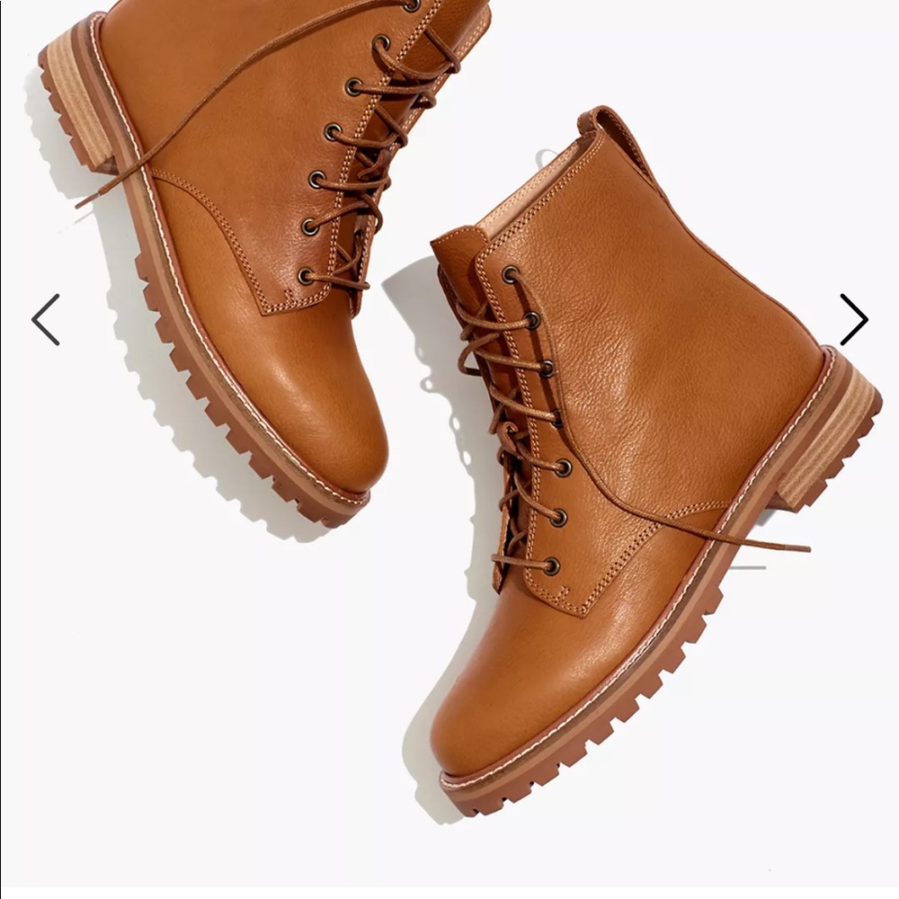 COPY - Madewell Claire lace up booties nwt